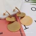 Fashion Earrings Trend 2020 Ladies Jeweries Stainless Steel Large Gold Coin Earrings